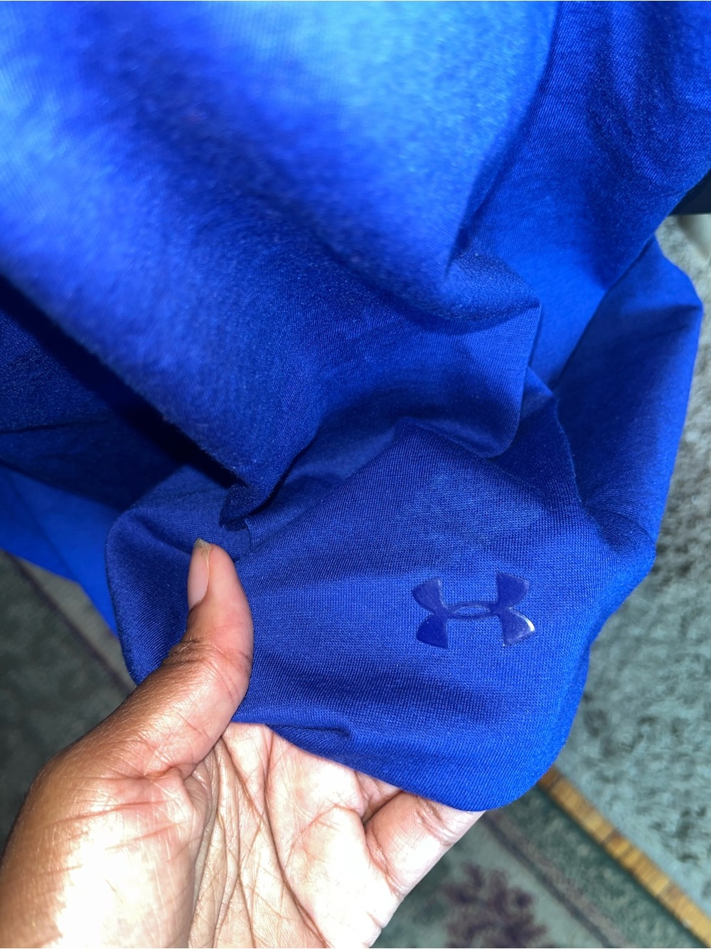 NWT Under Armour Strappy Cami Workout Tank Top Royal Blue Heat Gear 1325102 - Picture 3 of 9
